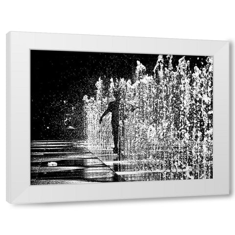 Summertime Funtime No 1 White Modern Wood Framed Art Print by Carson, Brian
