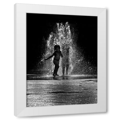 Summertime Funtime No 2 White Modern Wood Framed Art Print by Carson, Brian