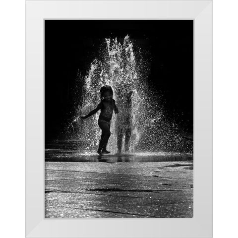 Summertime Funtime No 2 White Modern Wood Framed Art Print by Carson, Brian