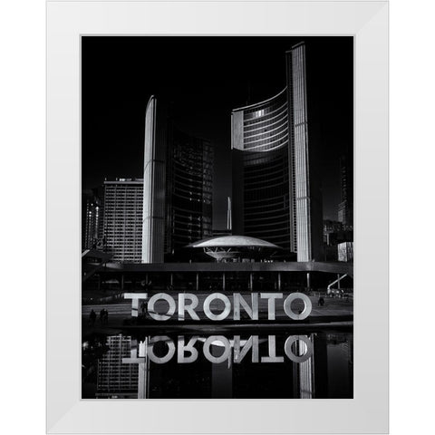 Toronto City Hall No 1 White Modern Wood Framed Art Print by Carson, Brian