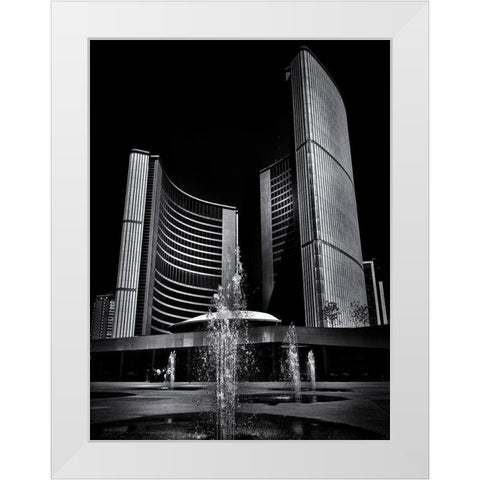 Toronto City Hall No 7 White Modern Wood Framed Art Print by Carson, Brian