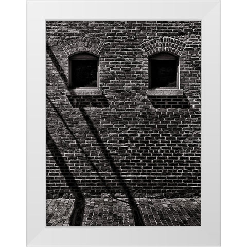 Toronto Distillery District Windows No 2 White Modern Wood Framed Art Print by Carson, Brian