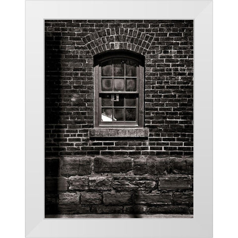 Toronto Distillery District Windows No 4 White Modern Wood Framed Art Print by Carson, Brian