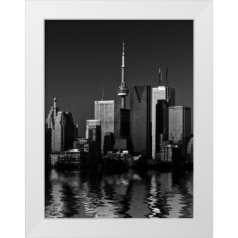 Toronto Skyline No 1 White Modern Wood Framed Art Print by Carson, Brian