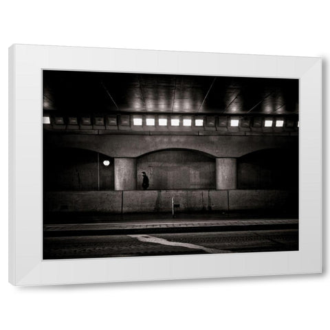 Under the Overpass No 4 White Modern Wood Framed Art Print by Carson, Brian