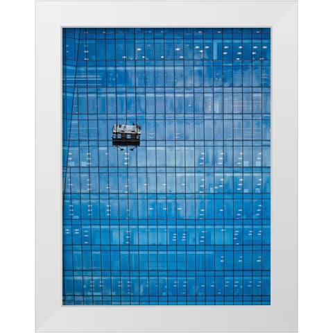 Window Washing No 9 Color White Modern Wood Framed Art Print by Carson, Brian