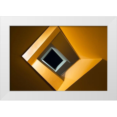 The black holle White Modern Wood Framed Art Print by Lupianez