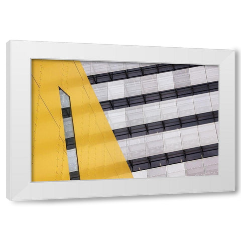 Continuation White Modern Wood Framed Art Print by Hammer, Jacqueline