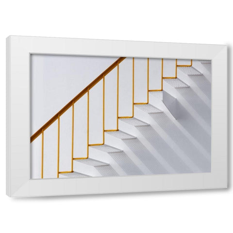 Just Steps White Modern Wood Framed Art Print by Hammer, Jacqueline