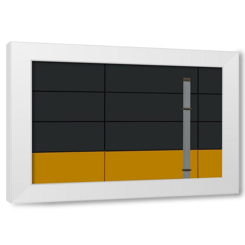 Standing Alone White Modern Wood Framed Art Print by Niezen, Jan