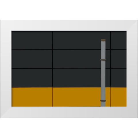 Standing Alone White Modern Wood Framed Art Print by Niezen, Jan