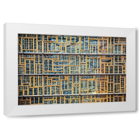 Different points of view White Modern Wood Framed Art Print by Wride, Linda