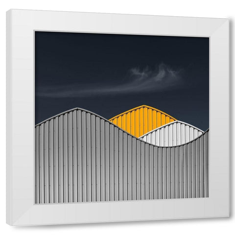 Warehouses White Modern Wood Framed Art Print by Vangindertael (laGrange), Luc