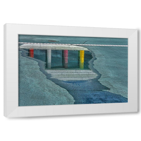 Biblion in the rainbow White Modern Wood Framed Art Print by Maastricht, Henk van