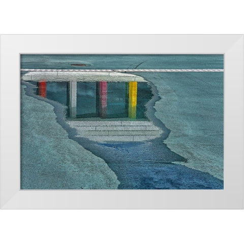 Biblion in the rainbow White Modern Wood Framed Art Print by Maastricht, Henk van