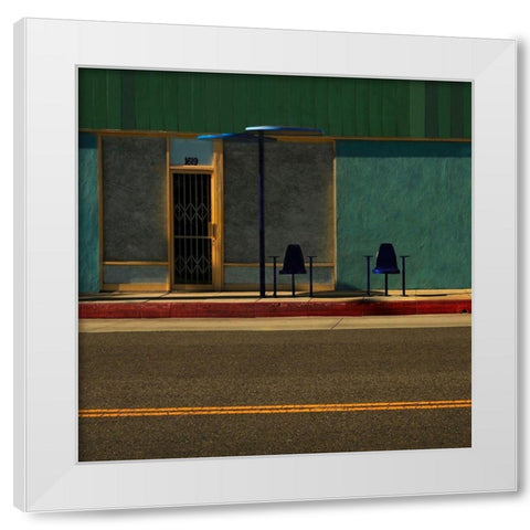 Santa Monica Boulevard White Modern Wood Framed Art Print by Labagnara, Roxana
