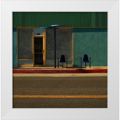 Santa Monica Boulevard White Modern Wood Framed Art Print by Labagnara, Roxana