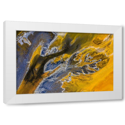 Poisoned flowers White Modern Wood Framed Art Print by Pop, Ovi