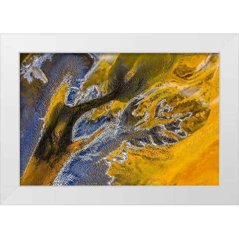 Poisoned flowers White Modern Wood Framed Art Print by Pop, Ovi