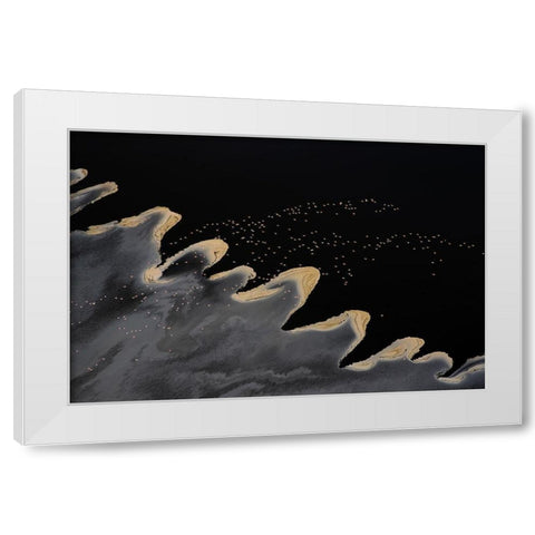 Flying Over the Lake White Modern Wood Framed Art Print by Chang, Phillip