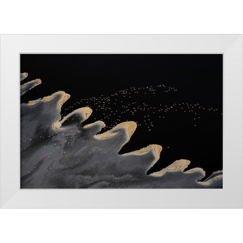 Flying Over the Lake White Modern Wood Framed Art Print by Chang, Phillip