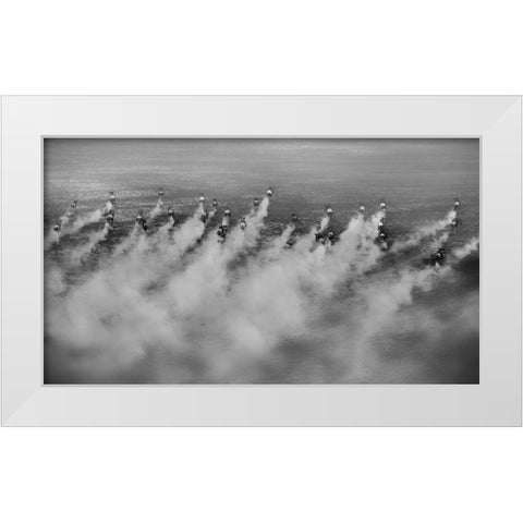 Running White Modern Wood Framed Art Print by Chang, Phillip