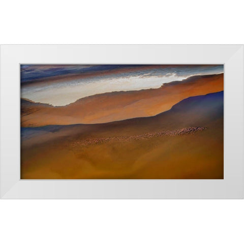 Colorful  Layers White Modern Wood Framed Art Print by Chang, Phillip