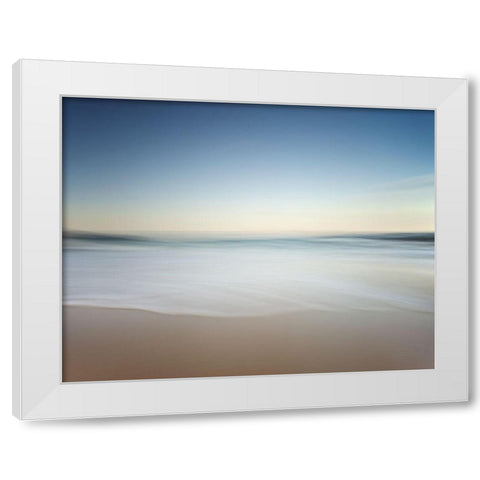 Soft solitude White Modern Wood Framed Art Print by Pascual Buye, Santiago