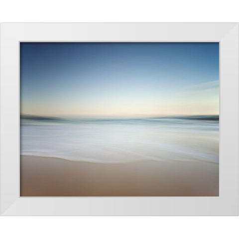 Soft solitude White Modern Wood Framed Art Print by Pascual Buye, Santiago