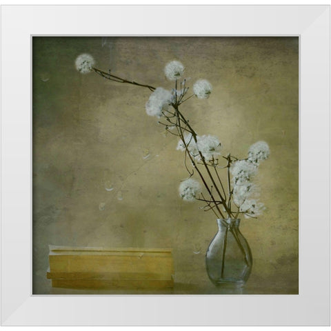 Books White Modern Wood Framed Art Print by Devos, Delphine