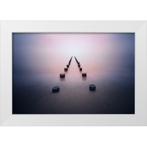 Alone in the silence White Modern Wood Framed Art Print by Jubic, Srecko