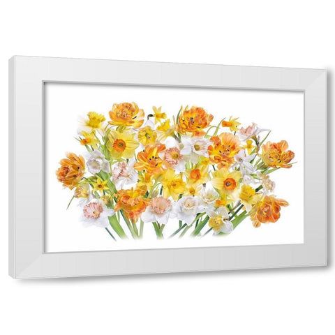 Spirited White Modern Wood Framed Art Print by Parker, Jacky