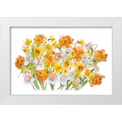 Spirited White Modern Wood Framed Art Print by Parker, Jacky