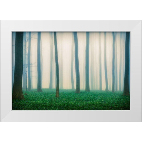 Daydreaming of Bluebells White Modern Wood Framed Art Print by Popan, Adrian