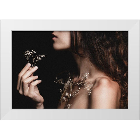 Whisper White Modern Wood Framed Art Print by Vasilenko, Artem