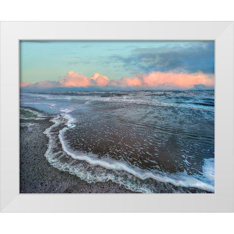 Crystal Beach-Bolivar Peninsula-Texas White Modern Wood Framed Art Print by Fitzharris, Tim