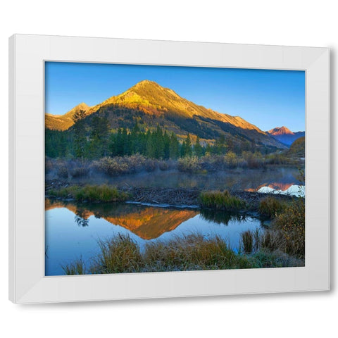 Schuylkill Mountains Slate River near Crested Butte-Colorado White Modern Wood Framed Art Print by Fitzharris, Tim