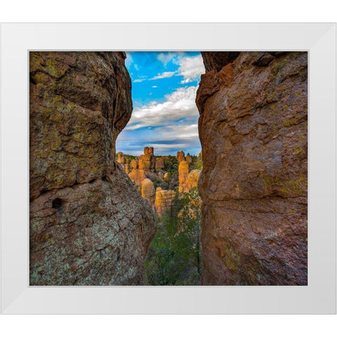 Grotto at Echo Canyon Trail-Chiricahua National Monument-Arizona White Modern Wood Framed Art Print by Fitzharris, Tim