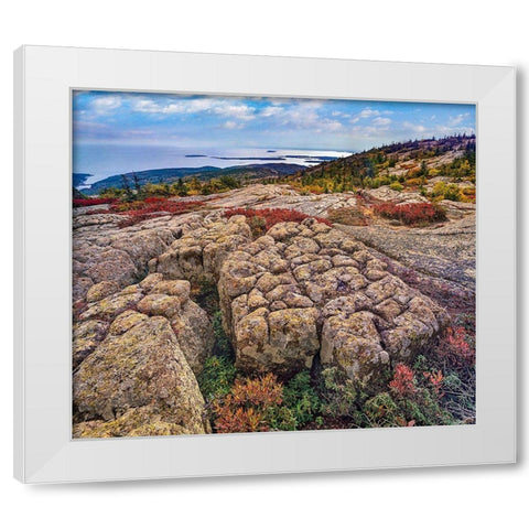 Cadillac Mountain-Acadia National Park-Maine White Modern Wood Framed Art Print by Fitzharris, Tim