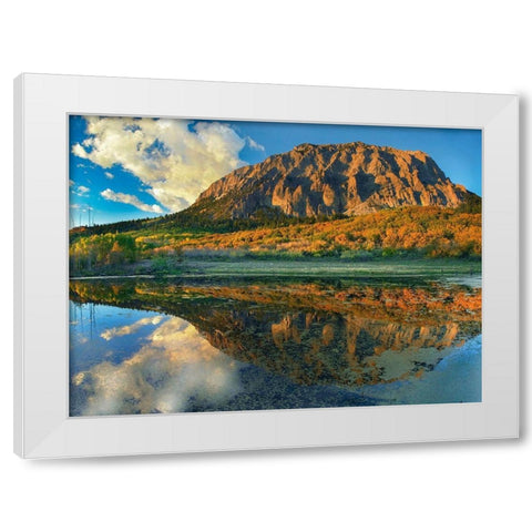 Marcellina Mountain-Colorado White Modern Wood Framed Art Print by Fitzharris, Tim