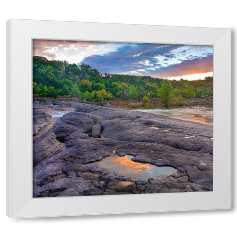 Pedernales Falls State Park-Texas White Modern Wood Framed Art Print by Fitzharris, Tim