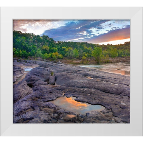 Pedernales Falls State Park-Texas White Modern Wood Framed Art Print by Fitzharris, Tim