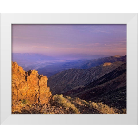 Dantes View-Death Valley National Park-California White Modern Wood Framed Art Print by Fitzharris, Tim