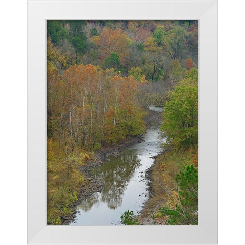 Cassatot River near Millwood Lake-Arkansas White Modern Wood Framed Art Print by Fitzharris, Tim