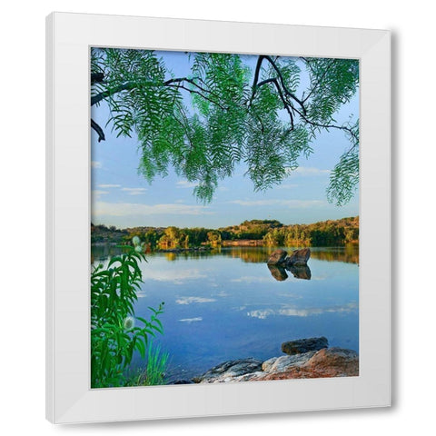 Inks Lake State Park-Texas White Modern Wood Framed Art Print by Fitzharris, Tim