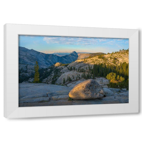 Half Dome from Olmstead Point-Yosemite National Park-California White Modern Wood Framed Art Print by Fitzharris, Tim