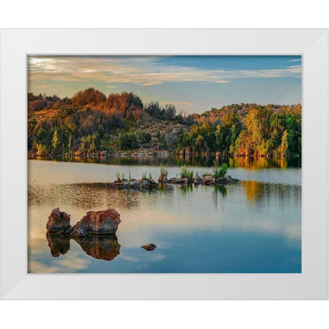 Inks Lake State Park-Texas-USA White Modern Wood Framed Art Print by Fitzharris, Tim