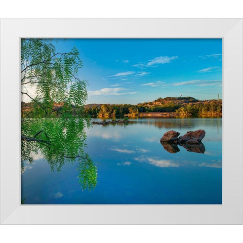 Inks Lake State Park-Texas-USA White Modern Wood Framed Art Print by Fitzharris, Tim