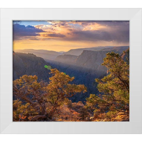 Tomichi Point-Black Canyon of the Gunnison National Park-Colorado White Modern Wood Framed Art Print by Fitzharris, Tim