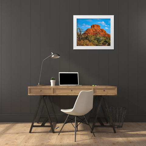 Bell Rock-Coconino National Forest near Sedona-Arizona-USA White Modern Wood Framed Art Print by Fitzharris, Tim